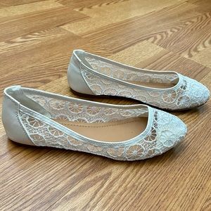 White Flats (Perfect for weddings!) Size 8.5